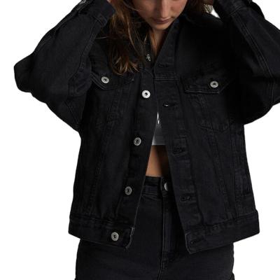 China Spring Design Fashion Denim Jacket Women Hip Hop Lattice Jackets Breathable Black Custom Made Denim Jacket for sale