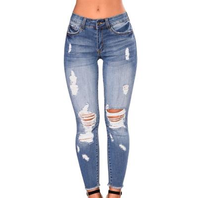 China Wholesale High Quality Breathable Women's Casual Ripped Skinny Jeans For Women for sale