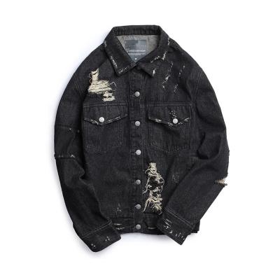 China Factory Wholesale Custom Made Outdoor Jacket Black Denim Jacket Fashion Men Jackets Breathable for sale