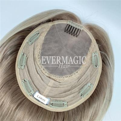 China European Straight Hair Topper For Women Mono Hair Topper Hair Piece Silk Topper for sale