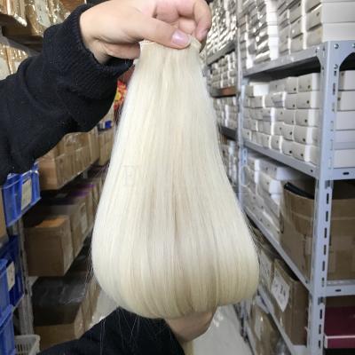 China Straight hair extension white hair and platinum white human virgin hair for sale