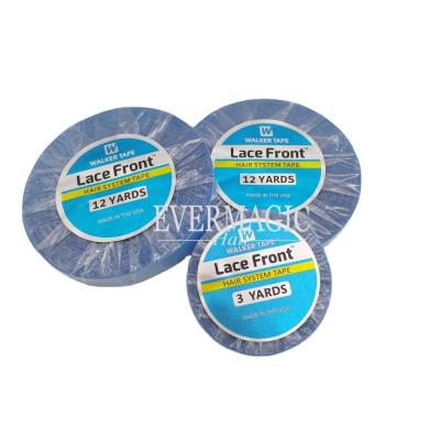 China Used Hair Extension Lace Up Front Replacement Tape Double Sided Tape 3/12/36yards For Hair Extensions Blue/White Tape Strong for sale