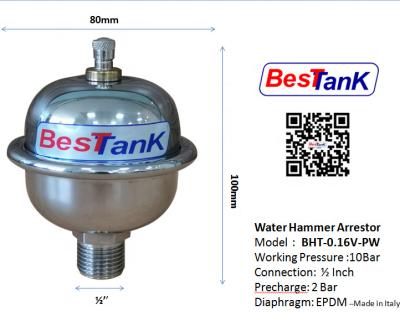 China 0.16L Hotels Water Shock Arrestor Tank for sale