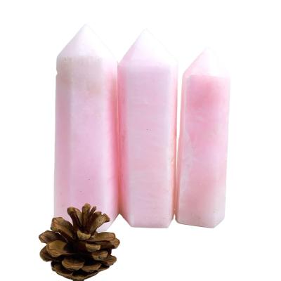 China China Wholesale Quality Pink Opal Pillars Opal Healing Sticks Point Crystal Therapy Stones for sale