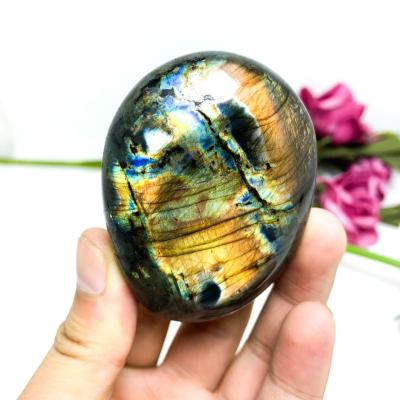 China China quality shiny natural rock, blue labradorite polished stone to play with on sale for sale