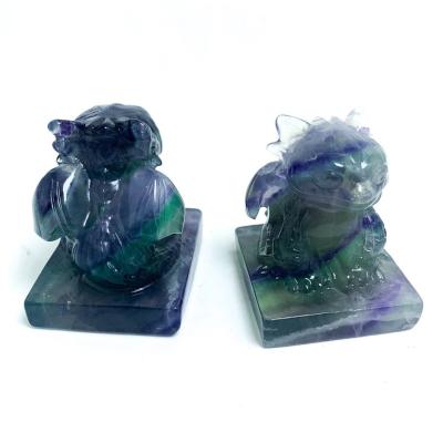 China China Wholesale Natural Crystal Fluorite Dragon Fluorite Rainbow Decorative Arts and Crafts for sale