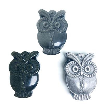 China China Natural Crystal Owl Carved Funny Quartz For Decorative Gift for sale