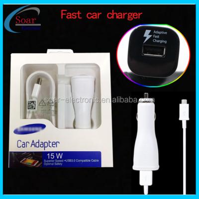 China Original Fast Car Charger For Samsung Galaxy S7 Fast Car Charger With USB Cable 2000Mah for sale