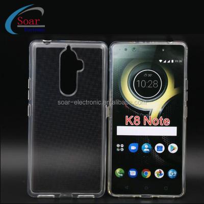 China Transparent clear tpu cover tpu case for Lenovo K8 note mobile phone case cover for sale