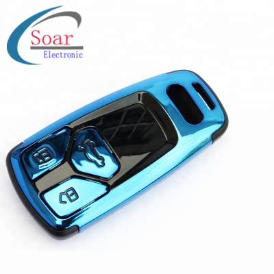 China New Products Idea Elctroplating 360 Full Cover Super Soft Car Key Elctroplating And Case For Audi Plastic Cover For A4L/A5 /2018 Q7 2018 for sale