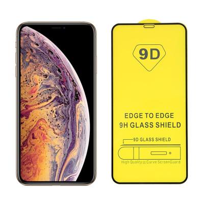 China Easy Install Full 9D Glue Screen Protector For iPhone 12 11 Pro Max Tempered Glass Protective Film For Apple 6S 7S 8S Plus X XS Max Se 2021 for sale