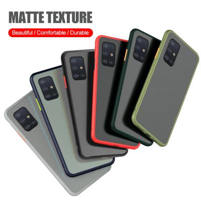 China Good Touch Feeling Matte Bumper Phone Case For Single Hybrid For Samsung A71 A51 A21 A70 A40 A30 A10 A10S A30 A50 A50 Clear Soft Silicone TPU Cover for sale