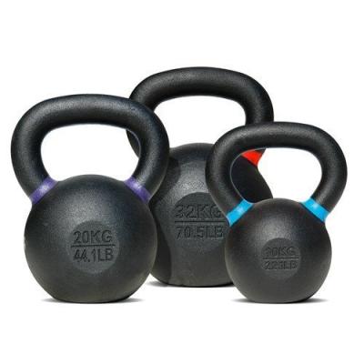 China New design; Durable Black Solid Cast Iron Kettlebell For Exercise for sale