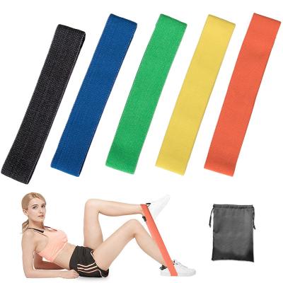 China Polyester cotton+rubber yarn fitness cloth resistance bands equipment for sale