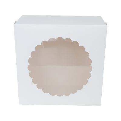 China Recyclable Custom Logo Kraft Paper Cake Packaging Boxes Corrugated Wholesale Gift Aircraft Paper Box With Clear Window for sale