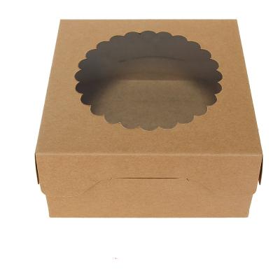 China Recyclable PVC Custom Front Window Packaging With Bakery Boxes Tall Cake Box Food Grade Cupcake Box for sale