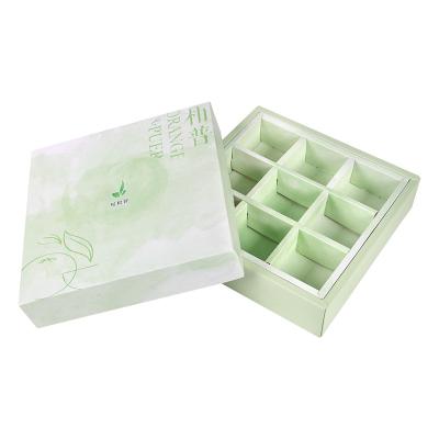 China Cheap macaron box luxury folding macaron box food sale recyclable tea packaging hot lid box and low box customized for sale