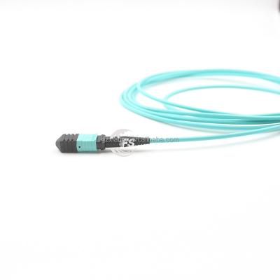 China MTP/PC Multimode MTP/PC OM3 Low Loss IL0.35dB 24cores LSZH Aqua Color 3.0mm Trunk Cable om3 #21201 for sale