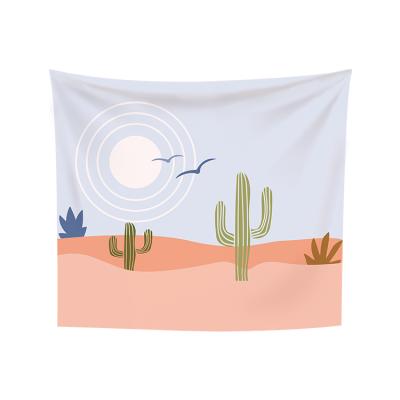 China Home& Party& Office& Hotel& shop& Tropical Restaurant Watercolor Cactus Tapestry Desert Landscape Plant Tapestry Bedroom Living Room Wall Decoration for sale