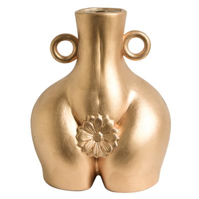 China Wholesale Minimalist Human Body Vase Female Artificial Flower Vase for sale