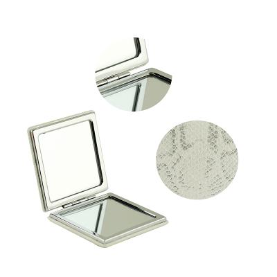 China Wholesale Leather Handheld Makeup Mirror PU Leather Custom Mini Pocket Mirror Desktop Mirror Manufacturer for sale