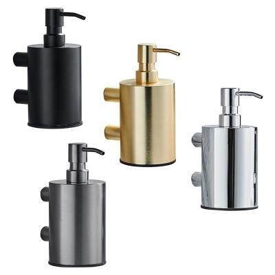 China Modern Bathroom Wall Mount Stainless Steel Hand Manual Liquid Soap Dispenser For Hotels for sale