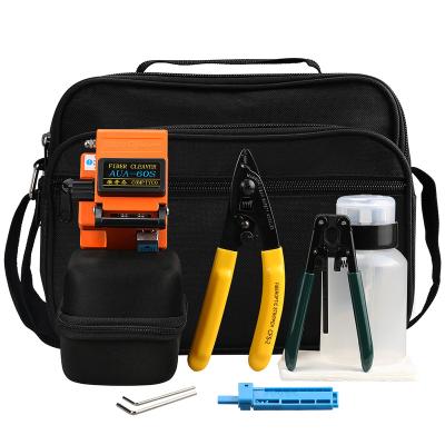 China FTTH Fiber Optic Tool Kit 14pcs/set AUA-60S 5km Fiber Optic Cleaver -70~+10dBm Power Meter Laser Pen A for sale