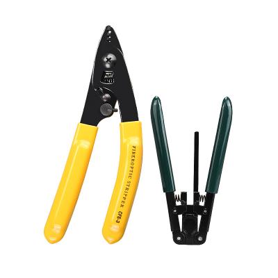 China CFS-3 Three-port Sling Cable Leather Stripping Set Fiber Stripping Pliers Stripping Sling Leather Pliers 2 Pieces Set Green Leather Pliers / Three-port Pliers for sale