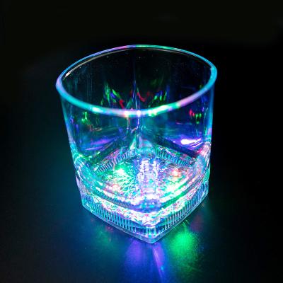 China event & Party supplies color changing cup bar party flashing plastic lead glasses LED jar cups lead glass in 2021 for sale