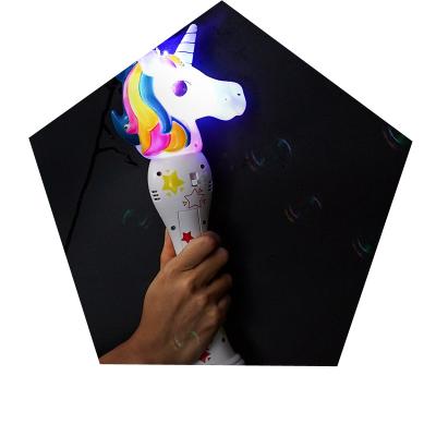 China event & Outdoor Party Supplies Toys Gift LED Soap Bubble Gun With Unicorn For Kids for sale