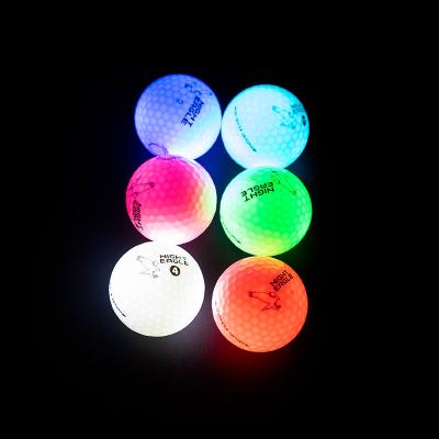 China LED Plastic Luminous Night Glow Custom Golf Balls for sale