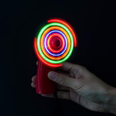 China Gift Electric Handheld Led Fan With Multi Color for sale