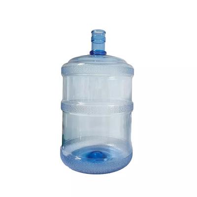 China Geen handvat leeg 5 gallon waterfles Recycleerbare blauwe pc voor waterkoeler dispenser Te koop