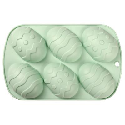 China Hot Sale Disposable Silicone Roll Baking Mold Oven Cupcake Tray For Baking Pan Easter Egg Shape Cake for sale