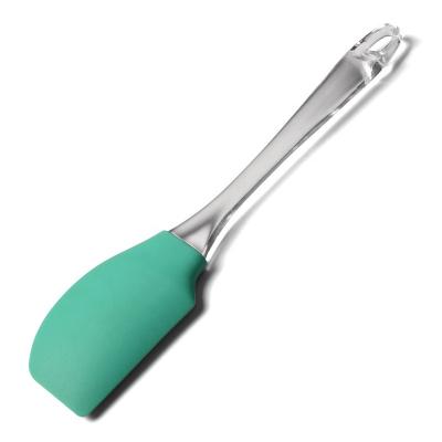 China Viable Heat Resistant Silicone Baking Tool Spatula With Plastic Handle Mini Baking Spatula for sale