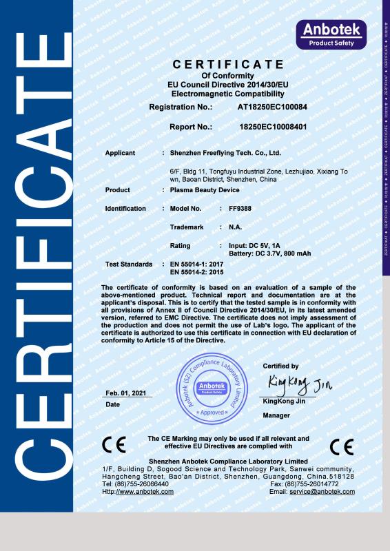 CE - Shenzhen Freeflying Tech. Co., Ltd.