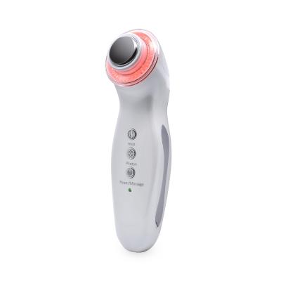 China Skin Tightening Face Massager Photon Heating Beauty Device LED Light Anti Aging Threapy Machine for sale