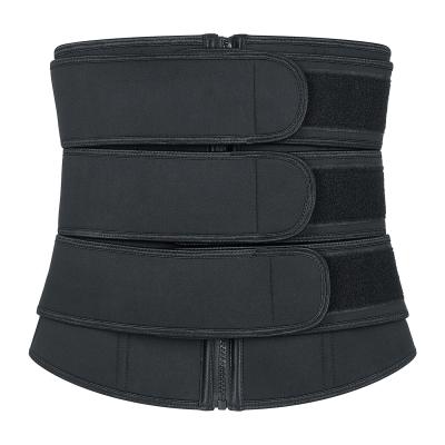 China Branded Waist Trainer Three Belt High Compression Waist Trainer Neoprene Sweat Belt Trimmer Corset OEM and ODM wholesale for sale