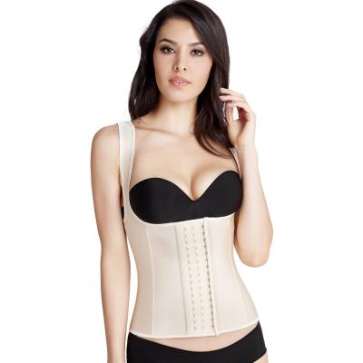 China High Quality 3 Hooks Antibacterial Women Slimming Vest Shaping Strap Waist Trainer Seamless Women Tops Vest for sale