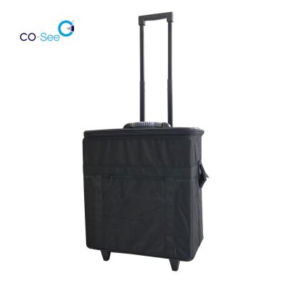 China New High Quality Environmentally Friendly Black Oxford Eyewear Display Suitcase Sunglasses Trolley Case for sale