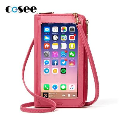 China Shockproof Mobile Phone Bags 6.5 6.7 Inch Cell Phone Storage Bag Cross Shoulder Card Holder - Body Handbag Girls Women Pinch for sale