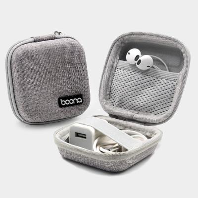 China Portable Earbud Case, Tangle Free Headphone Case Durable Zipper EVA Carrying Cable Storage Bag For Small Items for sale