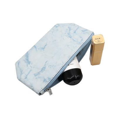 China Fashion Pattern Marble Makeup Bags For Women Small Display Purse Bag Cosmetic Organizer Travel Case for sale