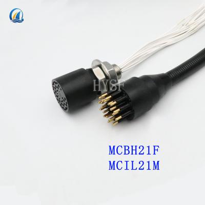 China 21 Core Deep Water Miniature Male Female Plug Connector Waterproof Cable Length Can Be Customized for sale