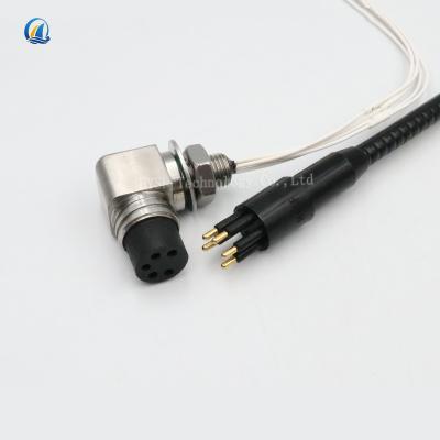 China 5-8-core Micro Underwater Connector Right Angle L-type Deepwater Waterproof Wet Pull Male Plug and Female Socket for sale