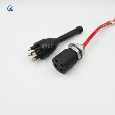 China 25A-30A Underwater High Current Waterproof Cable Connector 2-6 Pair Deep Water Male Female Plug for sale