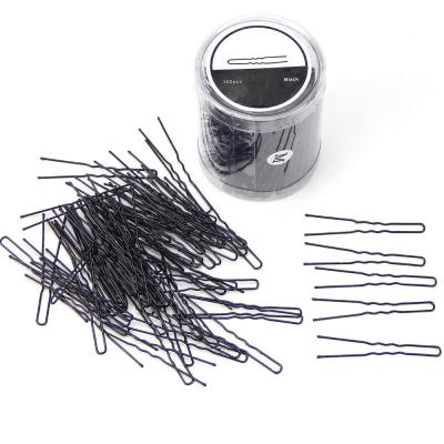 China Fashionable Black Metal U Shape Decorative Bobby Pins With Storage Box Women Hair Decoration Barber Shop for sale