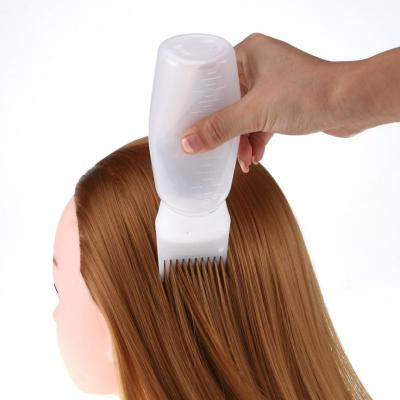 China Give you a more even distribution of color where you want it wholesale 6oz plastic hair oil dispensing dye comb applicator bottle for salon coloring for sale