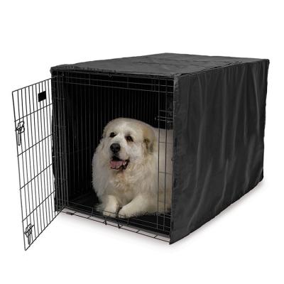 China Breathable Outdoor Large Chain Link Dog Run House Kennel Shade Insulation Cages Comfort Travel Lanyard With Roof Cover for sale