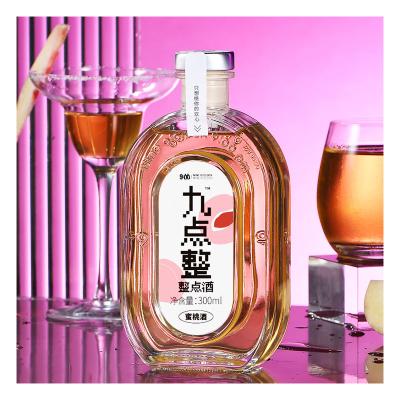 China Widely Used Various Peach Liquid 300ml High Quality Light Yellow Fresh Fruity Wine for sale